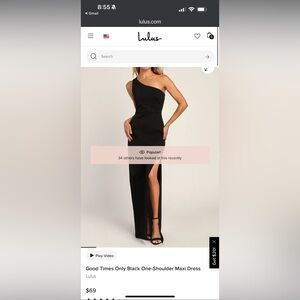 Good Times Only Black One-Shoulder Maxi Dress